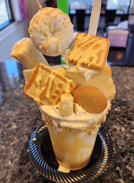 Loaded caramel milkshake from Hip Hop Sweet Shop